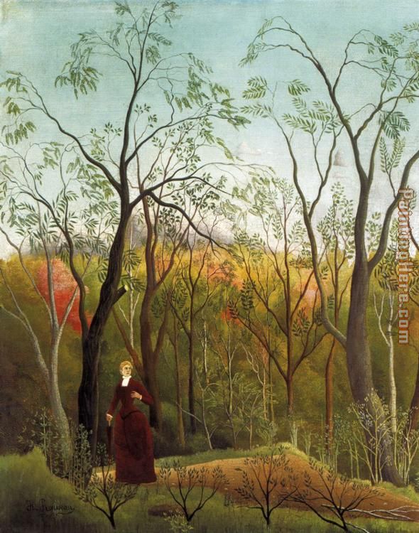 Promenade in the Forest painting - Henri Rousseau Promenade in the Forest art painting